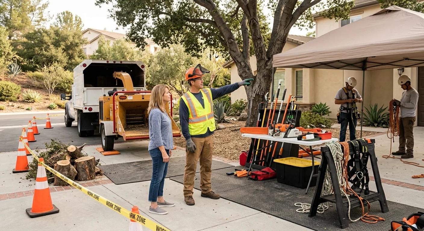 Tree Service equipment ready for customer walkthrough