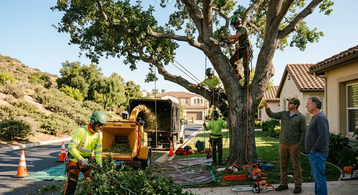Finished Tree Service system setup by Calabasas Tree Care Pros