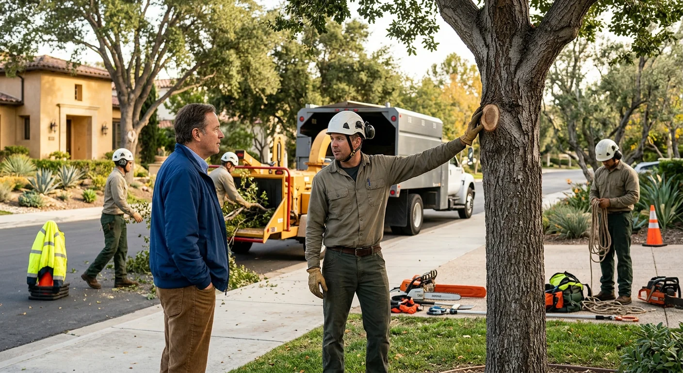 Tree Service equipment ready for customer walkthrough