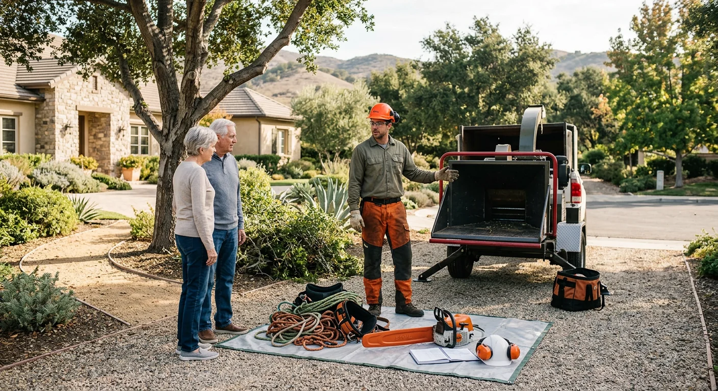 Tree Service equipment ready for customer walkthrough