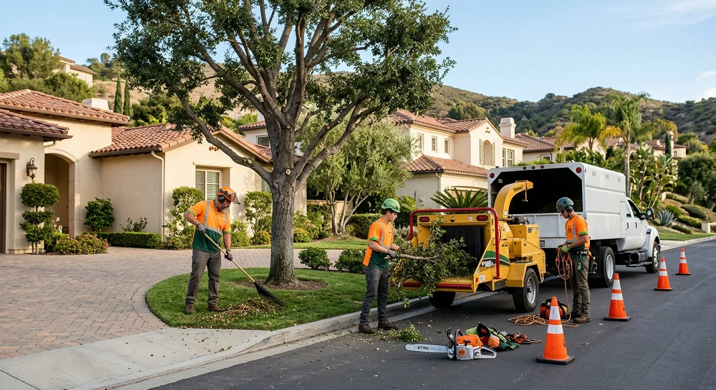 Finished Tree Service system setup by Calabasas Tree Care Pros