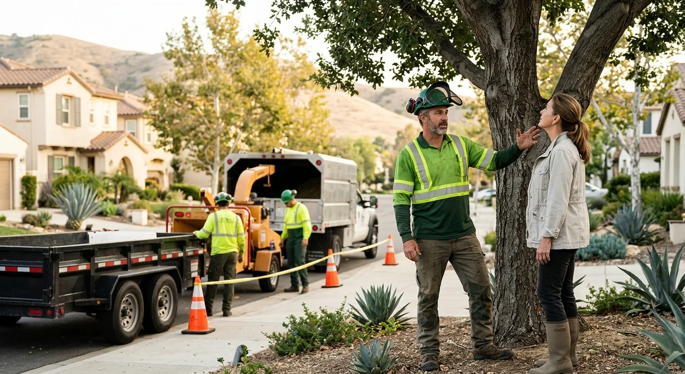 Tree Service equipment ready for customer walkthrough