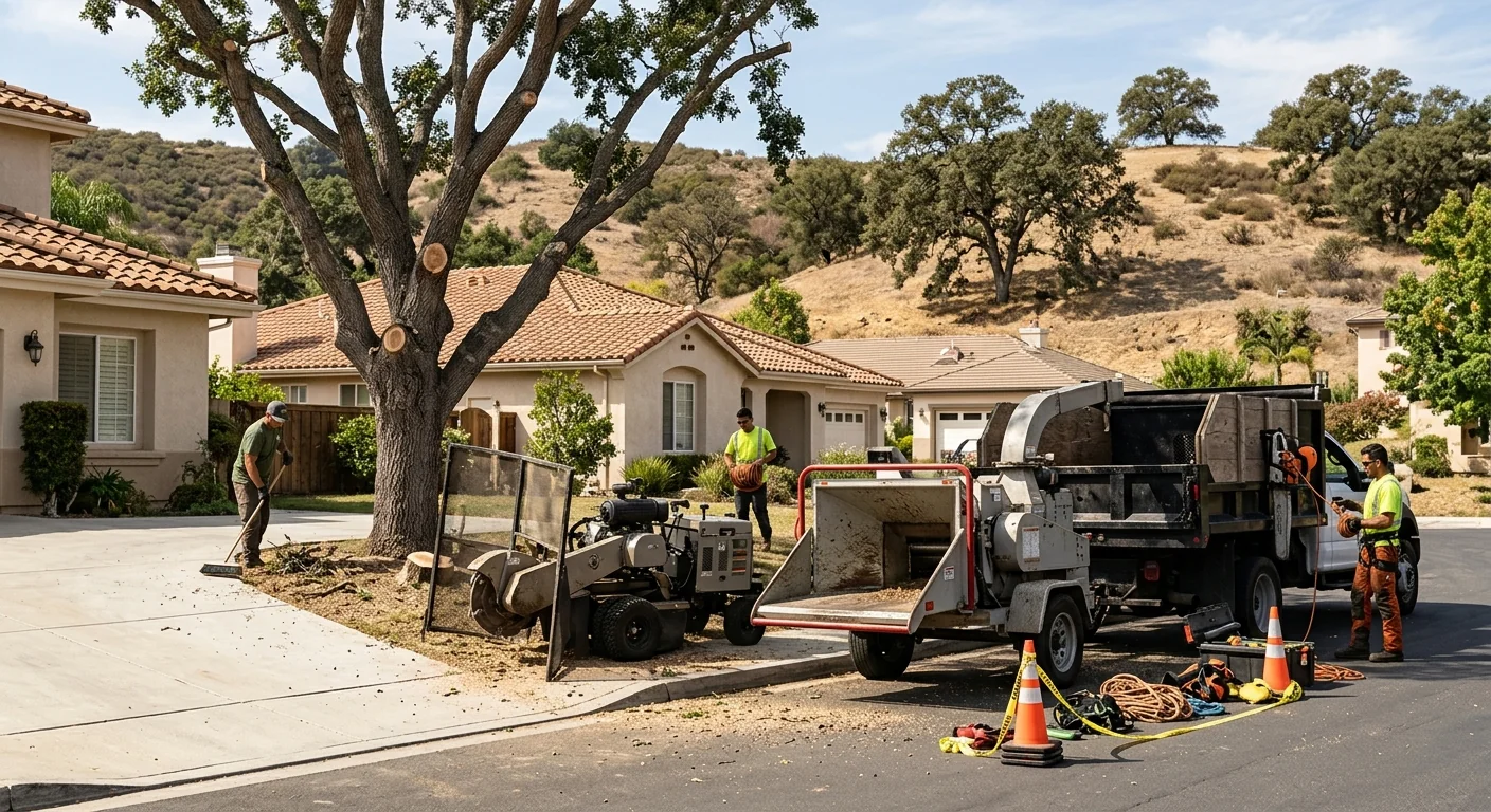 Finished Tree Service system setup by Calabasas Tree Care Pros