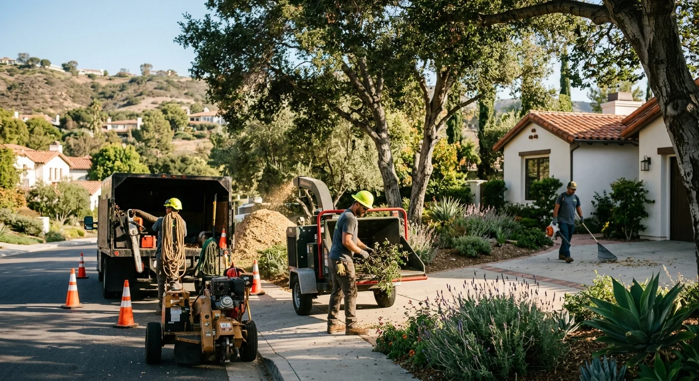 Finished Tree Service system setup by Calabasas Tree Care Pros