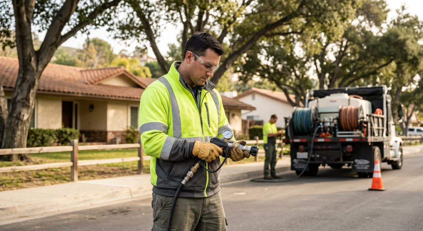 Calabasas Tree Care Pros technician testing system performance
