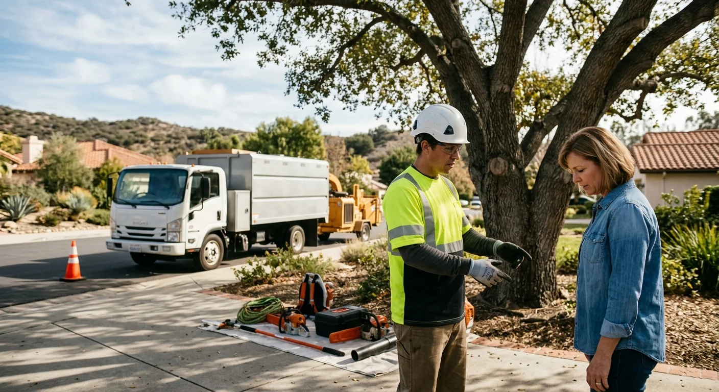 Tree Service equipment ready for customer walkthrough