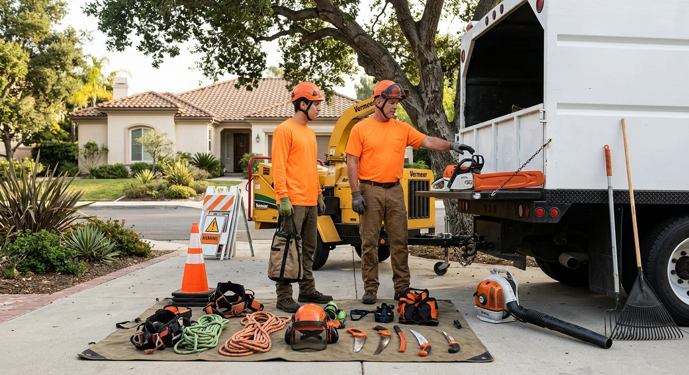 Tree Service equipment ready for customer walkthrough