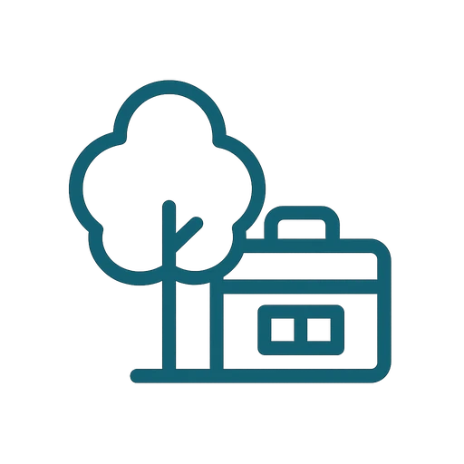 Tree service background overview icon
